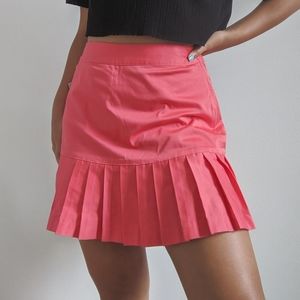 NWT Coral Pleated Mini Skort